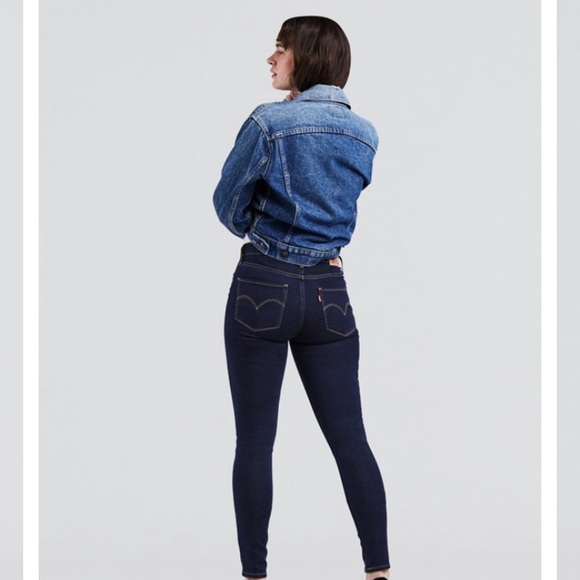 levi's 721 high rise skinny washed black
